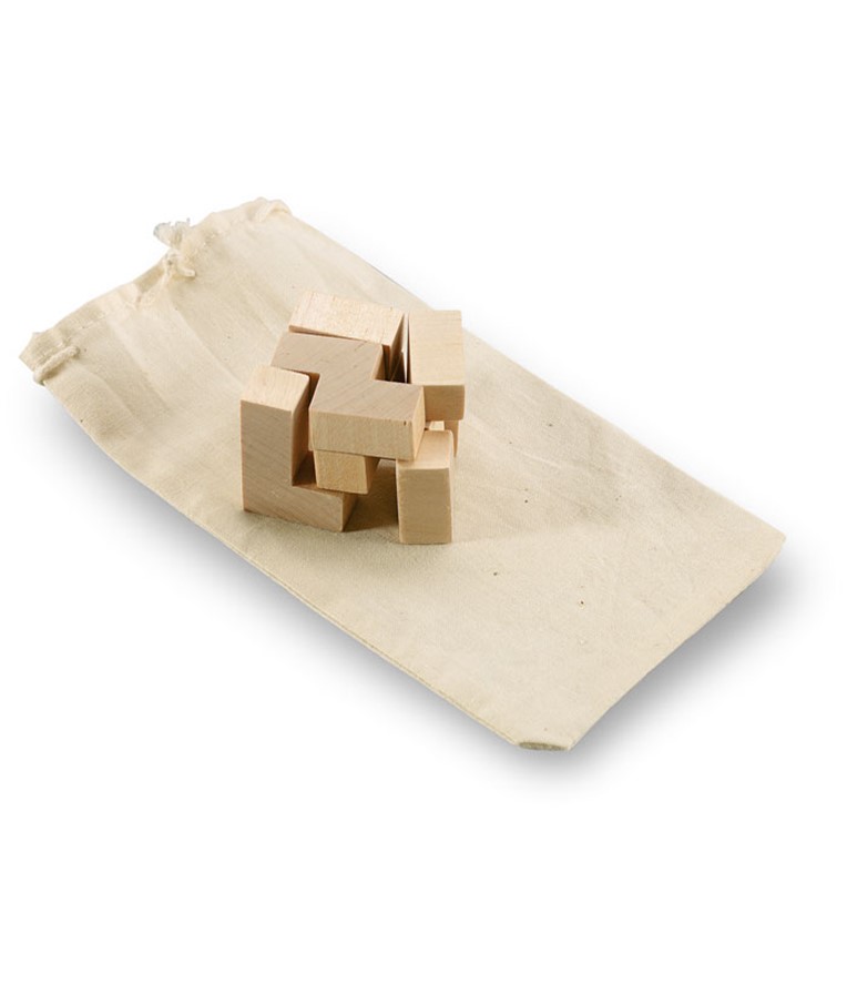 TRIKESNATS - Wooden puzzle in cotton pouch