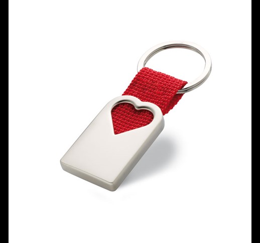 BONHEUR - Kovinski obesek za ključe v obliki srca