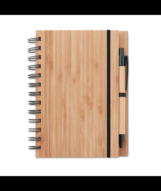 BAMBLOC - Bamboo notebook with pen lined