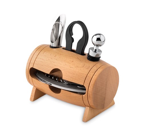 BOTA - 4 pcs wine set in wooden stand
