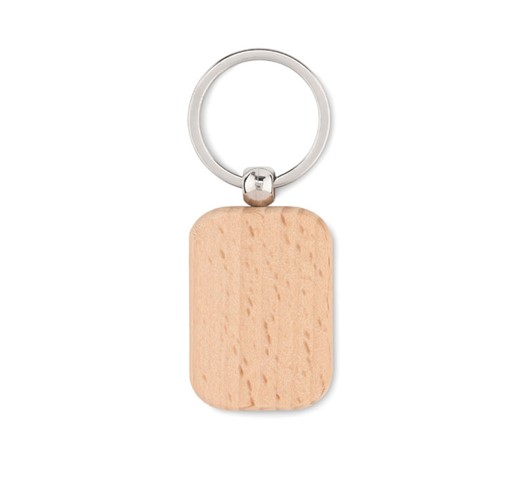 POTY WOOD - Rectangular wooden key ring