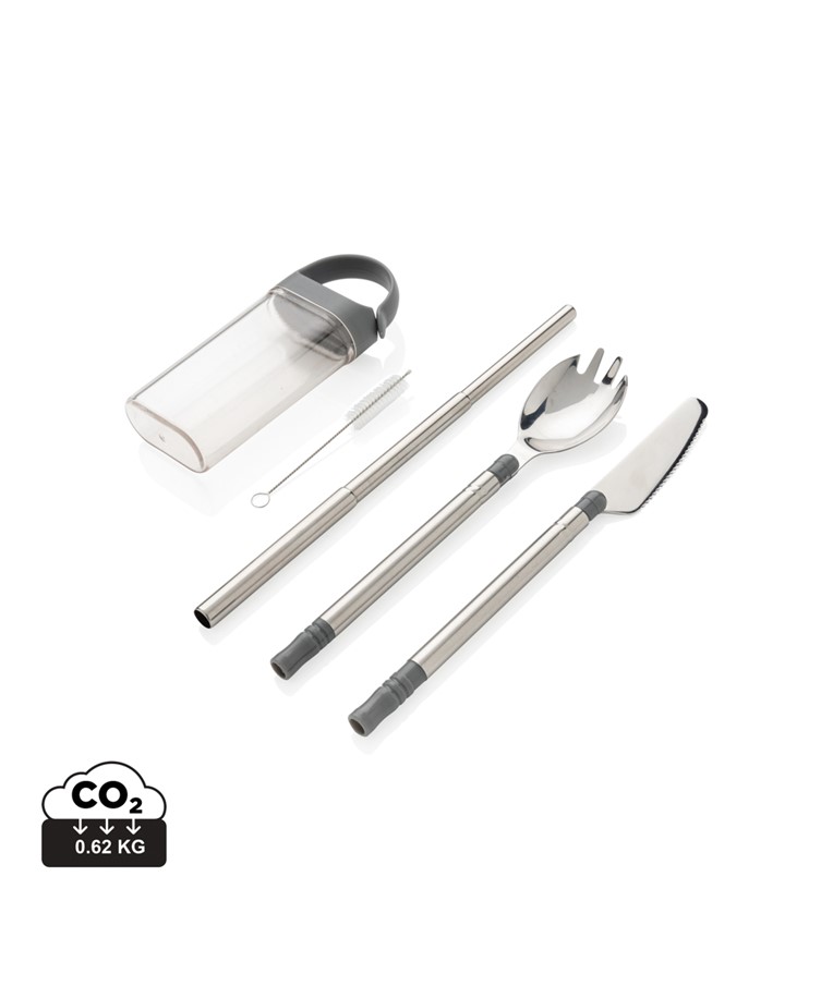 Pocketsize reusable cutlery set on-the-go