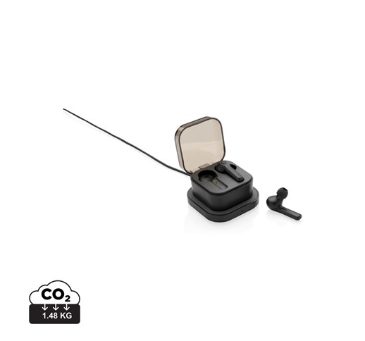 TWS earbuds in wireless charging case