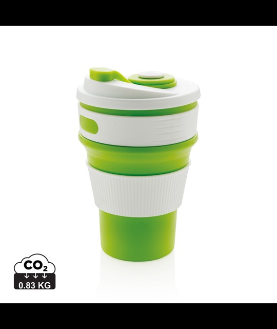 Foldable silicone cup