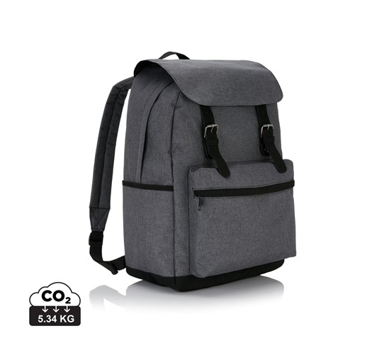 Laptop backpack with magnetic buckle straps