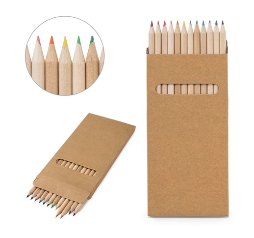 CROCO. Pencil box with 12 coloured pencils