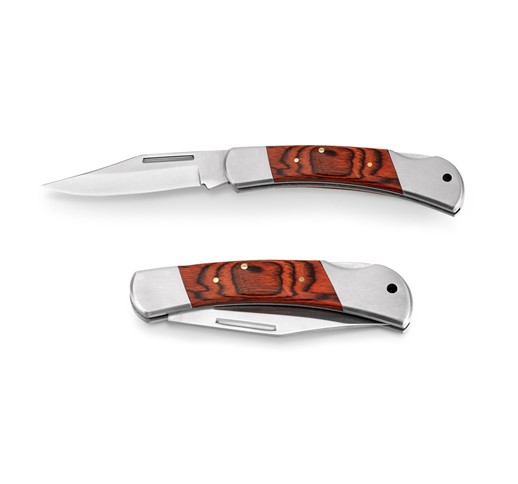 FALCON II. Pocket knife in stainless steel and wood
