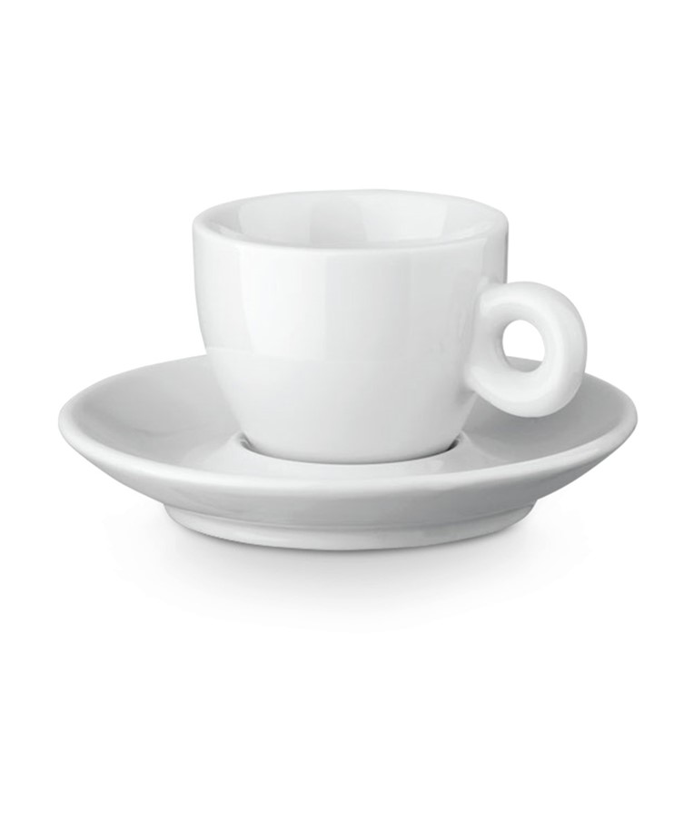 PRESSO. Ceramic coffee cup and saucer