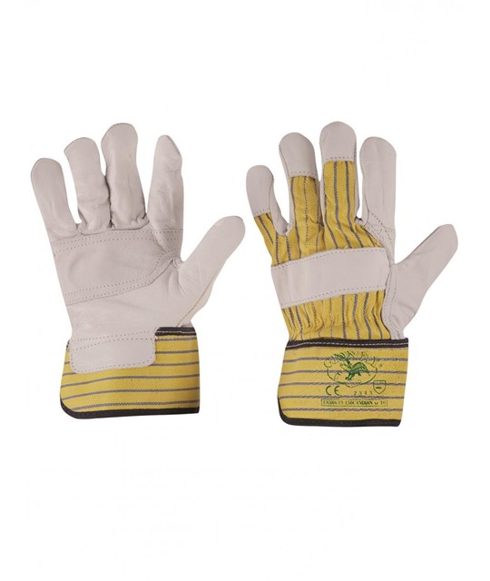 150CANADIAN MECHANICAL RISK GLOVES  FULL GRAIN WITH CANVAS BACK