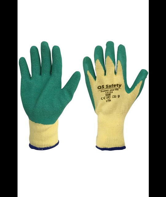 1412A COATED GLOVES  10G COTTON AND POLYESTER BLENDLATEX COATED