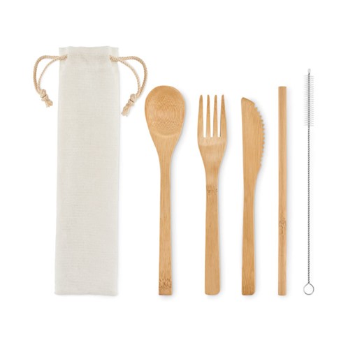 SETSTRAW - Bamboo cutlery with straw