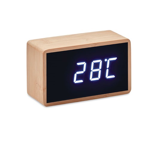 MIRI CLOCK - LED alarm clock bamboo casing