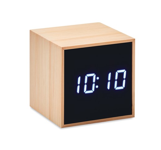 MARA CLOCK - LED alarm clock bamboo casing