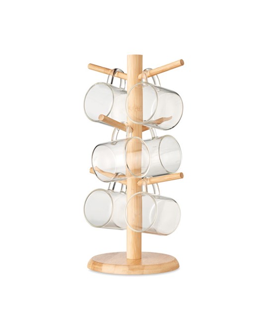 BOROCUPS - Bamboo cup set holder