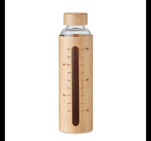 SHAUMAR - Glass bottle bamboo lid 600ml