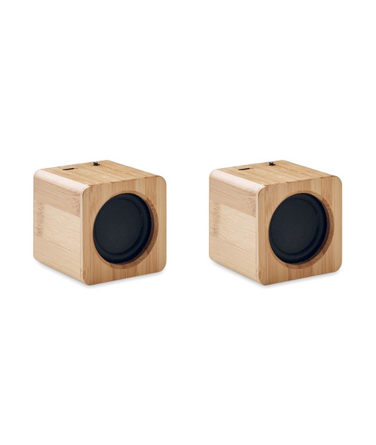 AUDIO SET - Set of Bamboo wireless speaker
