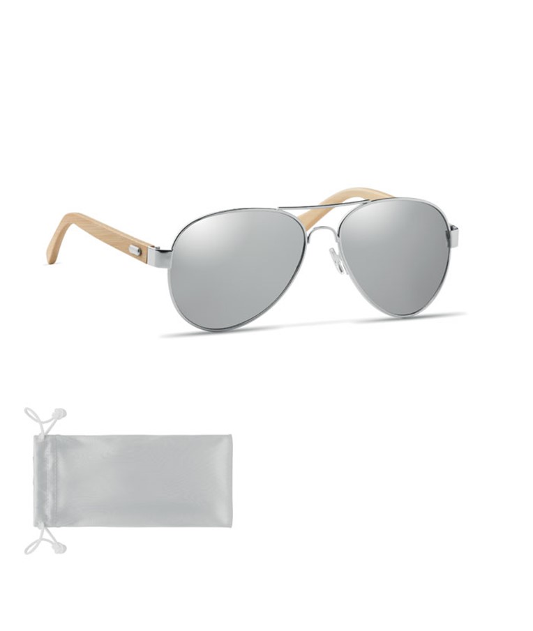 HONIARA - Bamboo sunglasses in pouch