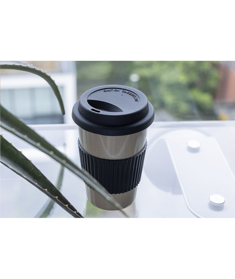 Rice Cup with lid and sleeve 400 ml coffee cup