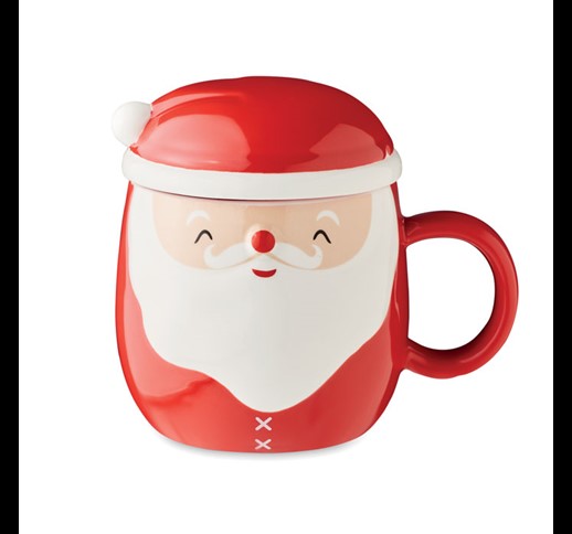 SANTA - Ceramic mug with lid 370 ml