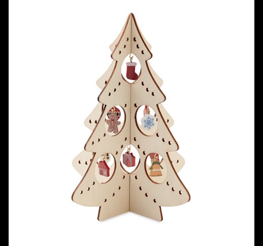 SILUETA - Wooden Xmas tree decoration