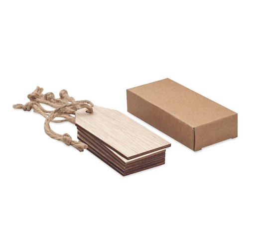 ETIBAM - Set of 6 wooden gift tags