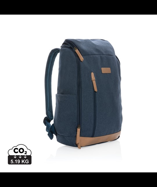 Impact AWARE™ 16 oz. recycled canvas 15" laptop backpack