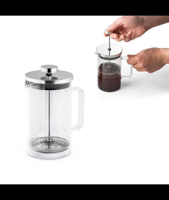 JENSON. Coffee maker in borosilicate glass and stainless steel 600 mL