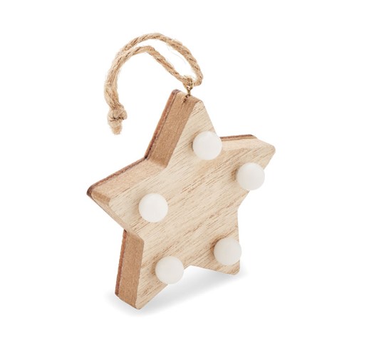 LALIE - Wooden weed star with lights