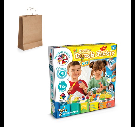 Modeling Dough Factory Kit IV. Educational game supplied with a kraft paper gift bag (115 g/m²)