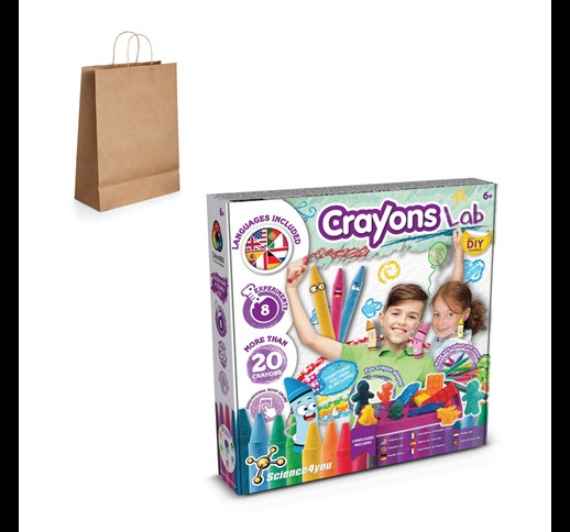 Crayon Factory Kit IV. Educational game supplied with a kraft paper gift bag (115 g/m²)