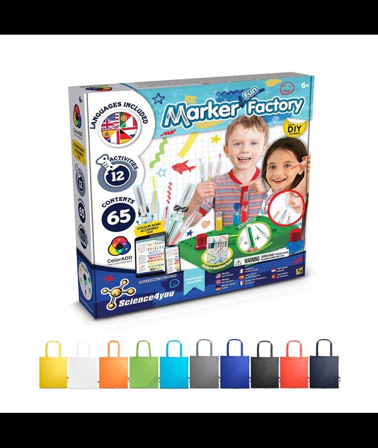 DIY Pen Factory Kit II. Educational kit supplied with a 190T folding gift bag