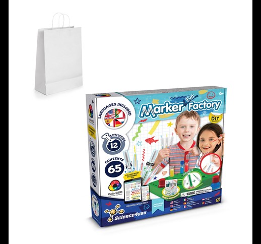 DIY Pen Factory Kit III. Educational kit supplied with a kraft paper gift bag (100 g/m²)