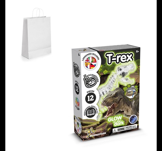 Fossil Excavation Kit II. Educational game supplied with a kraft paper gift bag (90 g/m²)