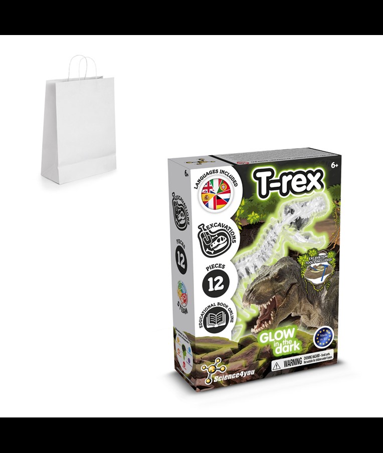 Fossil Excavation Kit II. Educational game supplied with a kraft paper gift bag (90 g/m²)