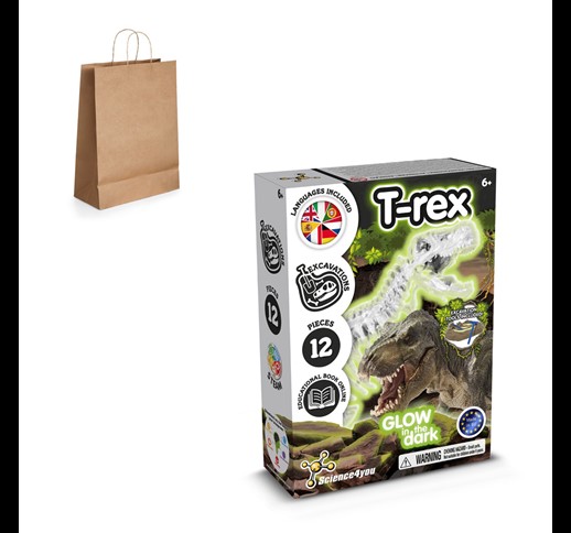 Fossil Excavation Kit III. Educational game supplied with a kraft paper gift bag (115 g/m²)