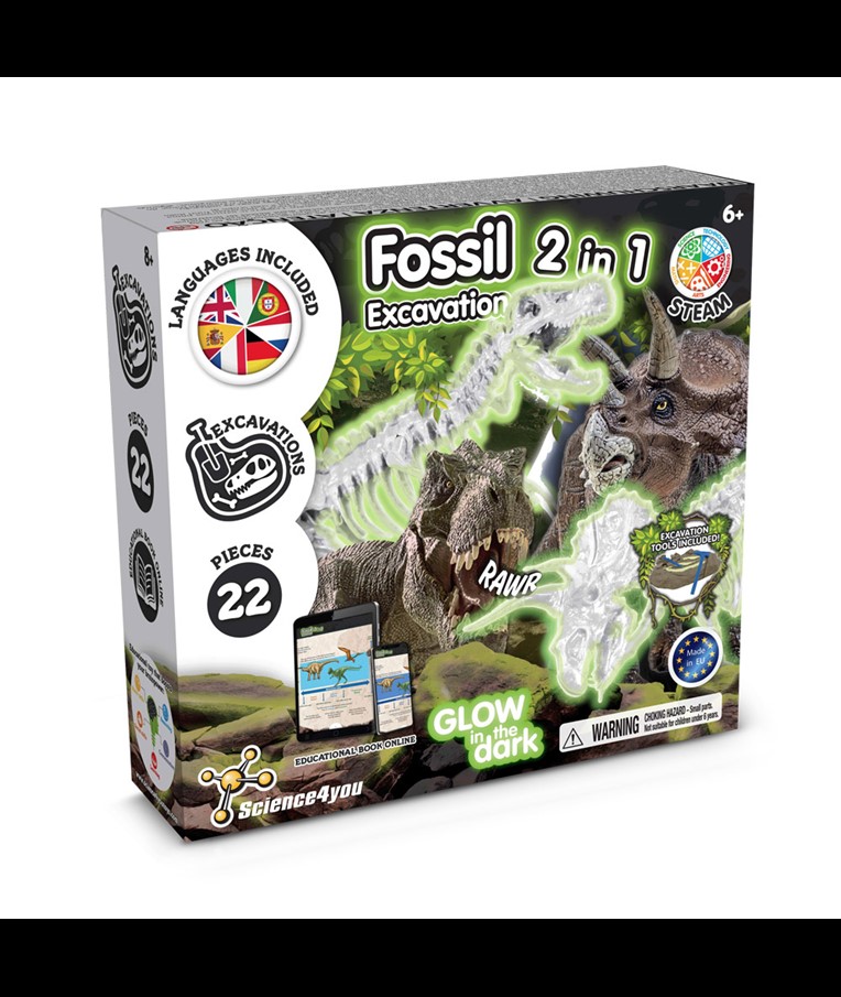 2 in 1 Fossil Excavation Kit I. Educational game for children