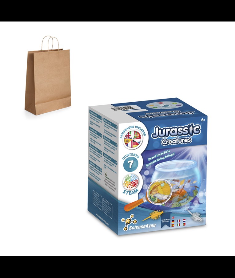 Jurassic Pets Kit II. Educational game supplied with a kraft paper gift bag (115 g/m²)
