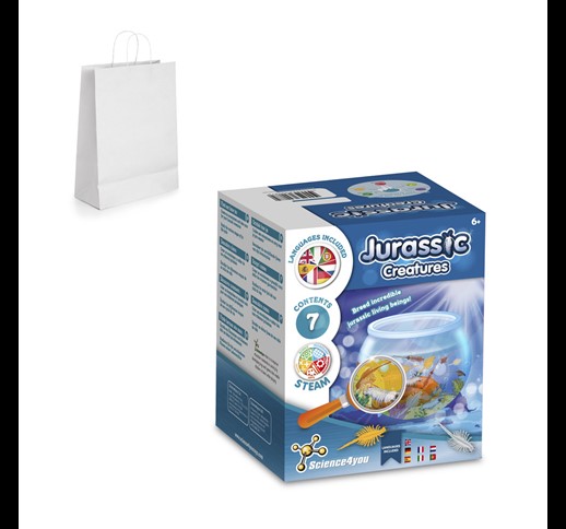 Jurassic Pets Kit III. Educational game supplied with a kraft paper gift bag (90 g/m²)