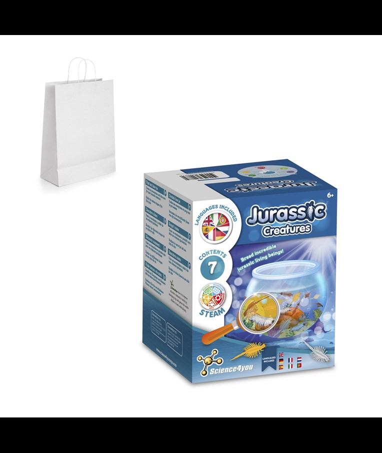 Jurassic Pets Kit III. Educational game supplied with a kraft paper gift bag (90 g/m²)