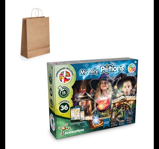 Mystery Potions Kit III. Educational kit supplied with a kraft paper gift bag (115 g/m²)