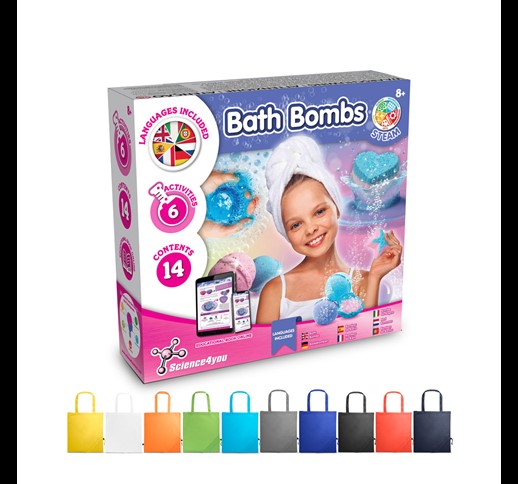 Bath Bombs Kit V. Educational toy supplied with a 190T folding gift bag