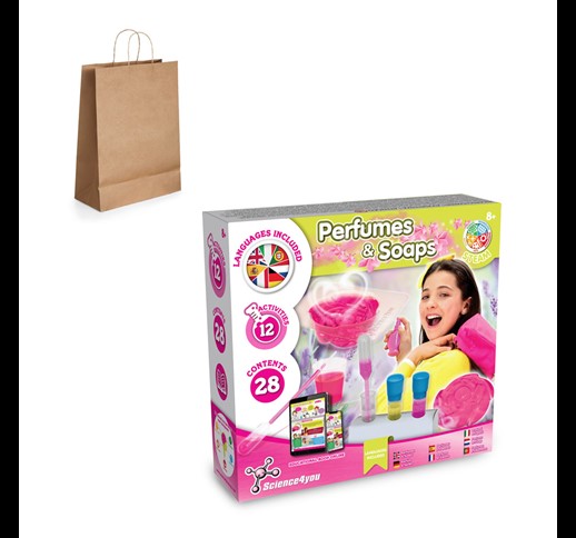 Perfume & Soap Factory Kit III. Educational game supplied with a kraft paper gift bag (115 g/m²)