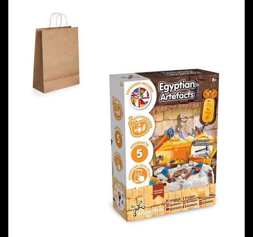 Ancient Egypt Excavation Kit III. Educational game supplied with a kraft paper gift bag (115 g/m²)