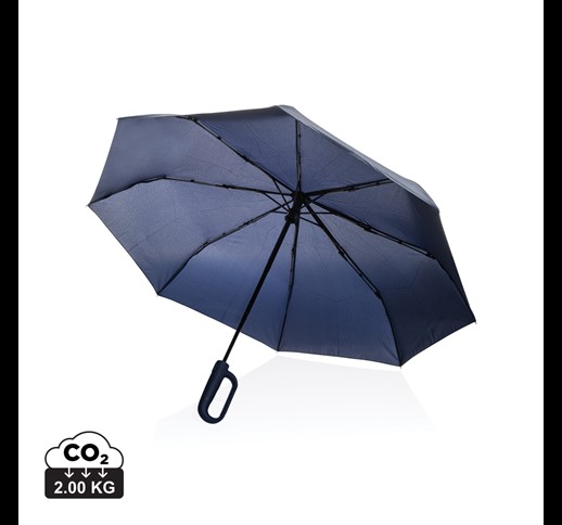 Yara 21" AWARE™ RPET solid colour umbrella with carabiner