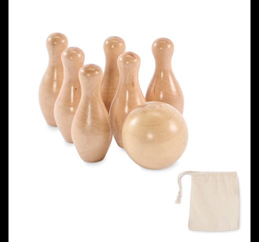 BOLITO - Mini pine wood bowling set