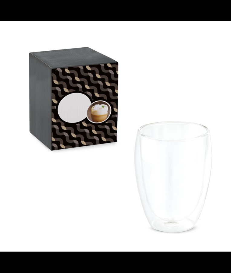 MACHIATO CUP. Borosilicate glass cup 350 mL