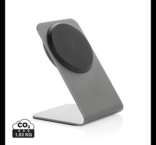 Terra aluminium 15W magnetic wireless charging phone stand