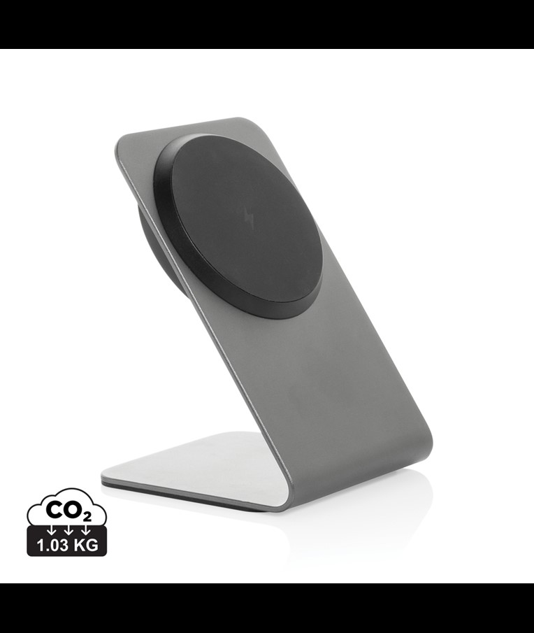 Terra aluminium 15W magnetic wireless charging phone stand