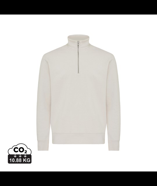IQONIQ Elgon recycled cotton quarter zip sweater