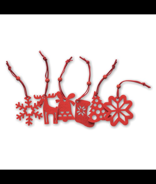 ROUGE - Set of 6 felt tree hangers